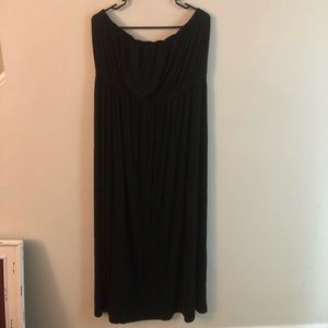 Women’s black strapless cotton maxi XXL